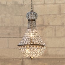 Elegant Palace Glass & Metal 5 Light Chandelier